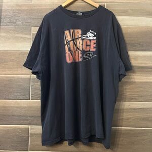 Vintage Distressed Nike Air Force One Faded Black T Shirt Size 2XL Y2K Thrashed